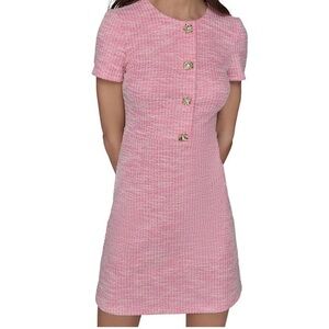 Karl Lagerfeld pink tweet sheath dress new with tags size 8